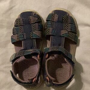 See Kai Run Blue and Green Sandals with Sturdy Sole